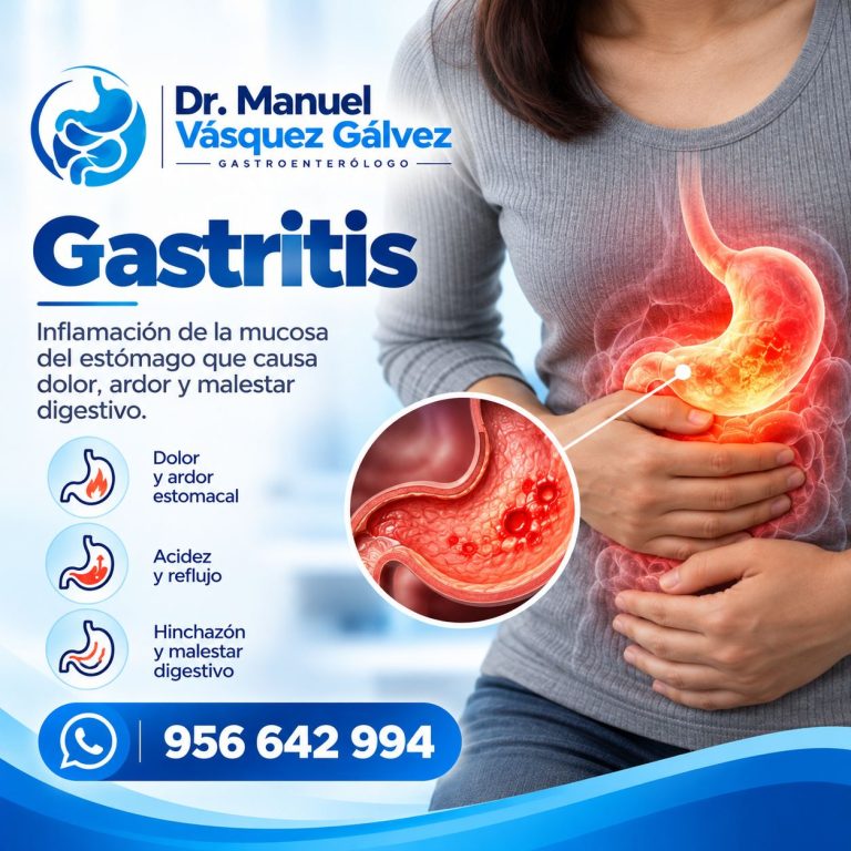 Infografía médica sobre gastritis